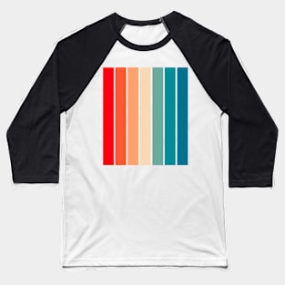 Vertical Rainbow Stripes Baseball T-Shirt